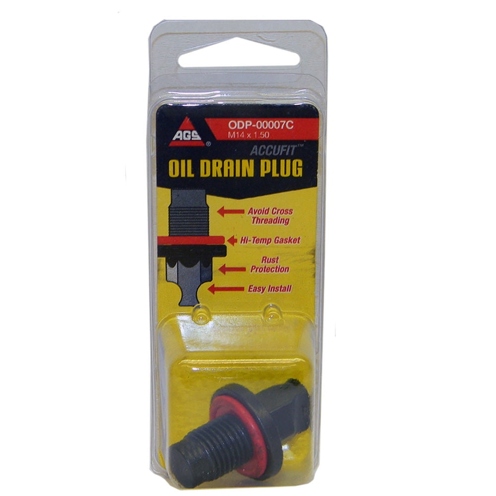 AGS ODP00007C Accufit Oil Drain Plug M14x1.50, Card Fits select 2016