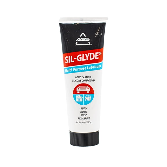 AGS SIL-Glyde Multi-Purpose Weatherproofing Lubricating Compound for All Surfaces - 4 oz Tube