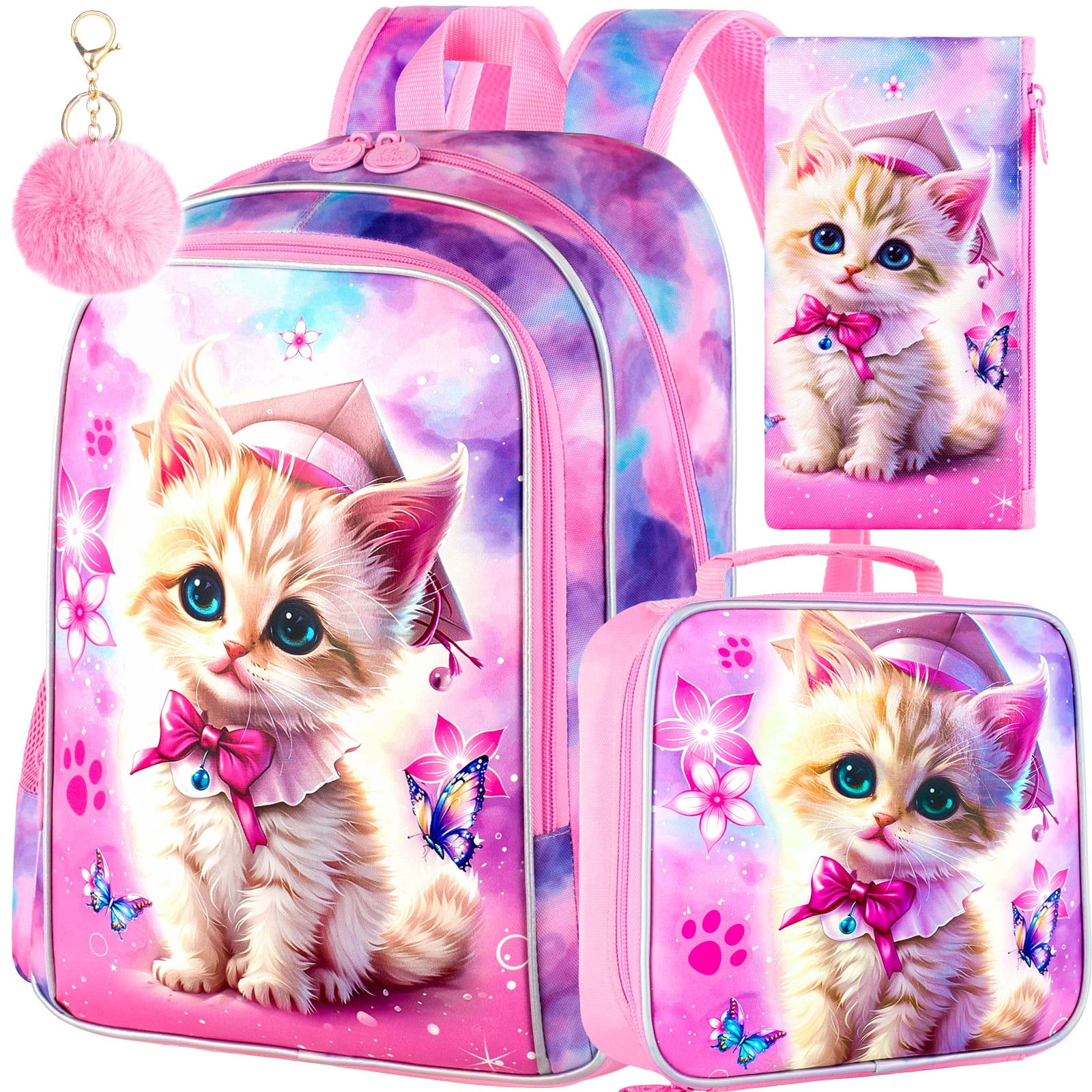 AGSDON 3PCS Backpacks for Girls, 16