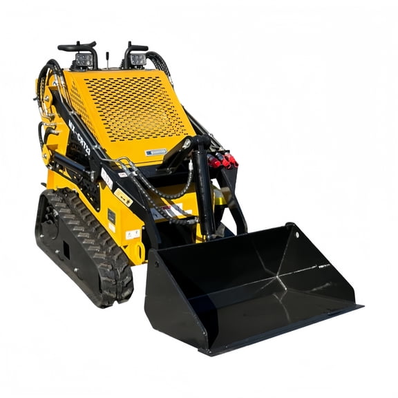 AGT Brand New Mini Stand Behind Backyard Skid Steer Track Loader with 23HP RATO Engine & Rubber Track | MX-CRT23