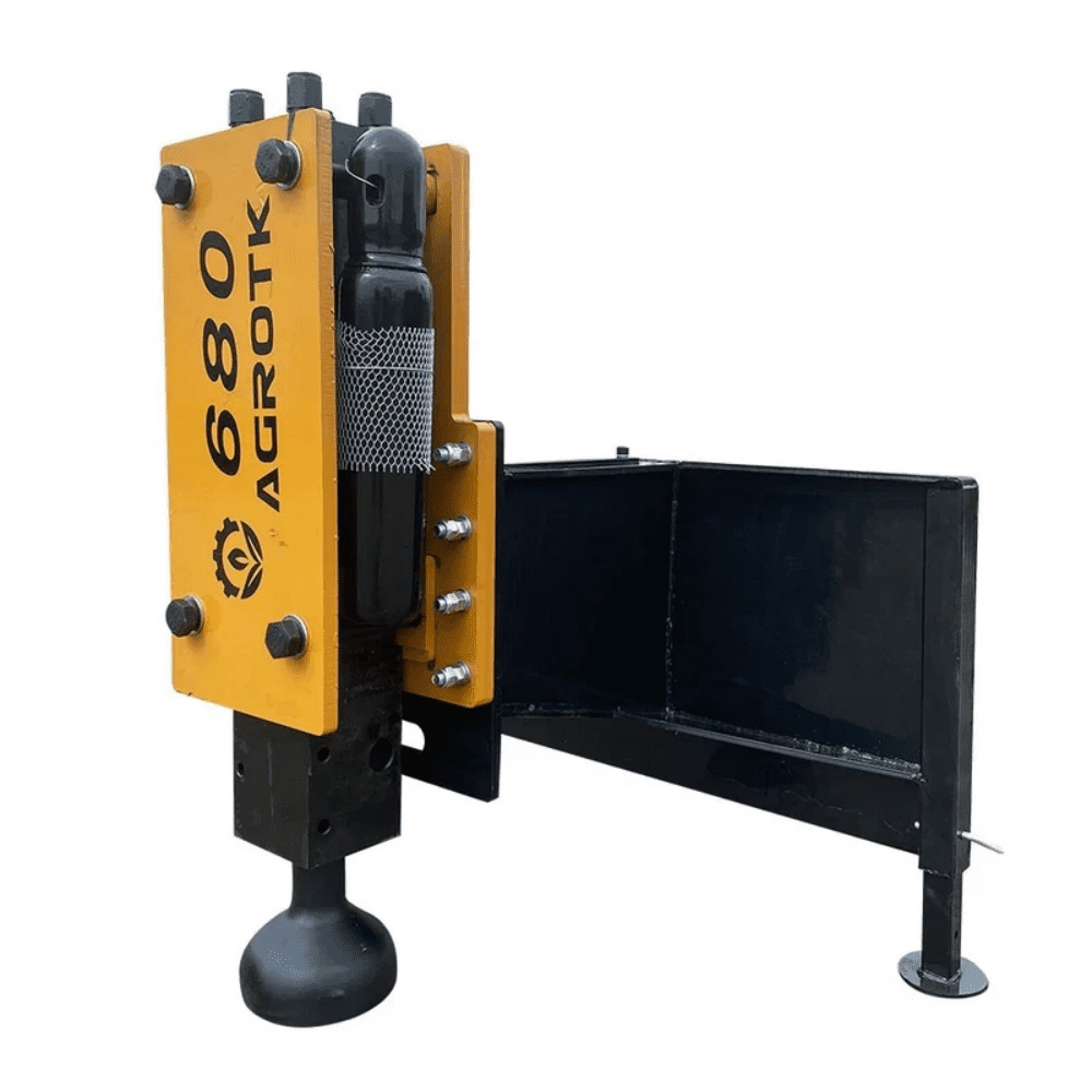 AGT Hydraulic Post Driver Fence Hammer Pounder for Universal Skid Steer ...