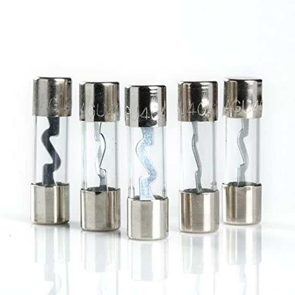 AGU Fuse Glass Fuse Silver Tips -5 pack (40 AMP)