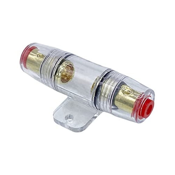 AGU Fuse Holder 10-125Amp in Line Fuse Holder Gold Plated 6/8/10 AWG Audio Power Protection Fuse Holder