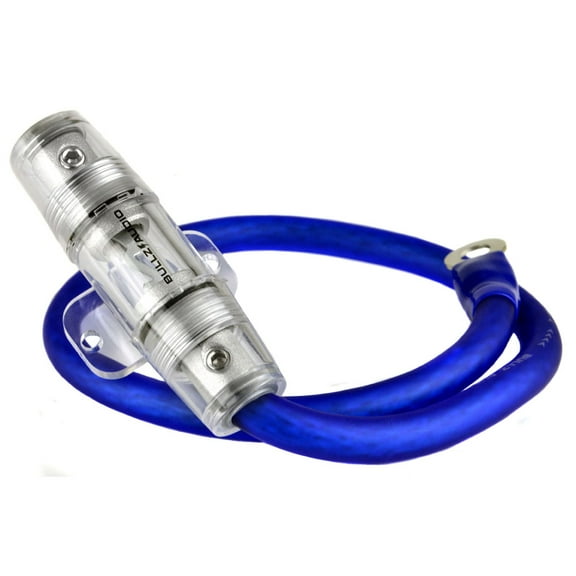 AGU Fuse Holder 4 Ga 8 Gauge Wire Lead Cable 40 AMP Car Audio Bullz Audio BKAGU4BL