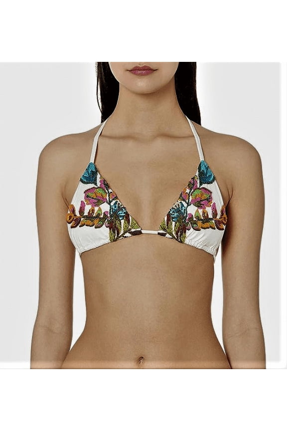 AGUA BENDITA Women's Sailor Jungle Bendita Caribe Latin Fit Bikini Top, Small