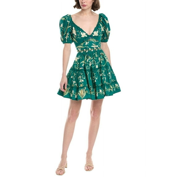 AGUA BY AGUA BENDITA womens Esmeralda Mini Dress, s, Green