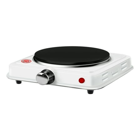 AGUDAN Compact and Portable Countertop Burner, Temperature Controls for Small Kitchens (White)
