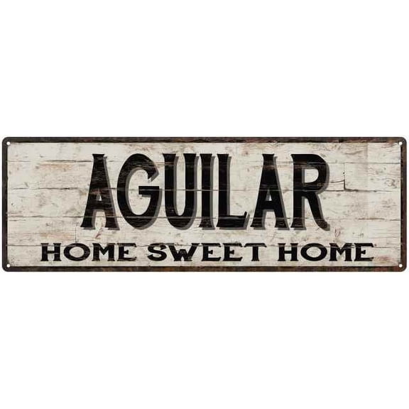 AGUILAR Rustic Home Sweet Home Sign Gift 6x18 Metal Decor 106180084213