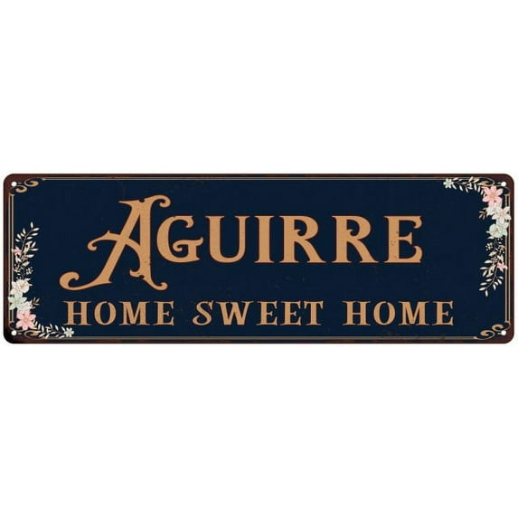 AGUIRRE Home Sweet Home Victorian Look Gift 6x18 Metal Sign 206180046724