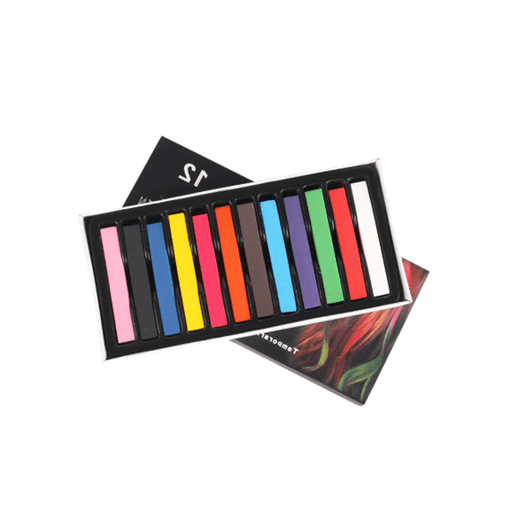 AGUPEL 12 Colors Chalk Pastels,Vibrant Pastels for Hair Coloring and Art