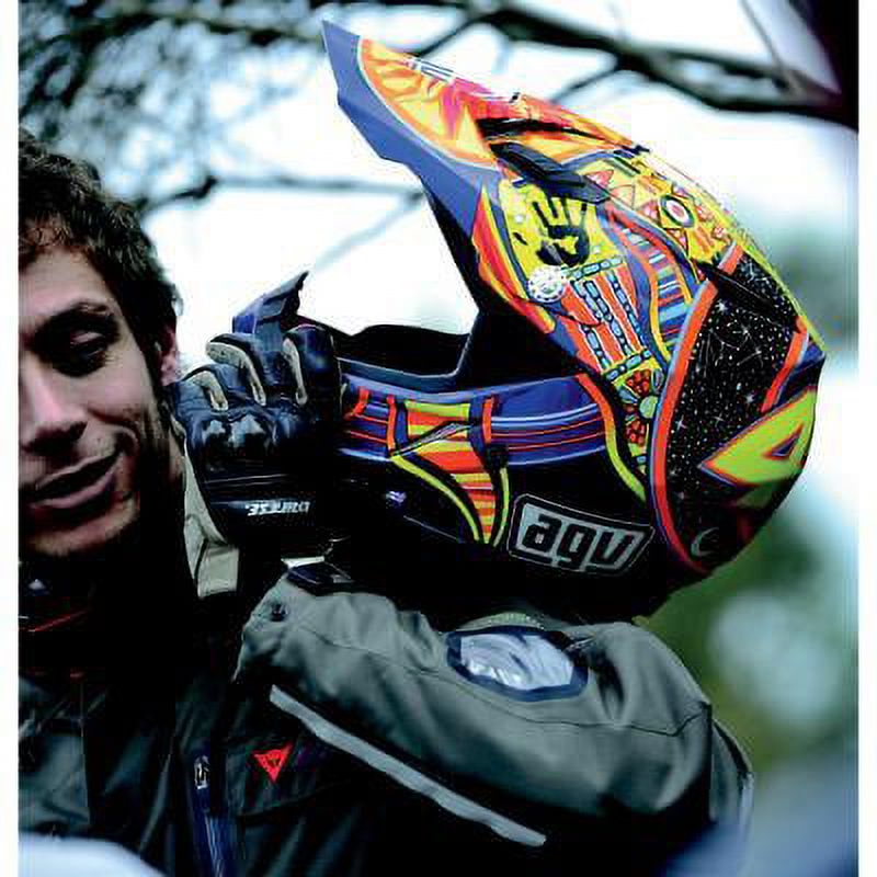 AGV AX-8 EVO Rossi 5-Continents Helmet , Sm, Blue, Offroad Helmets