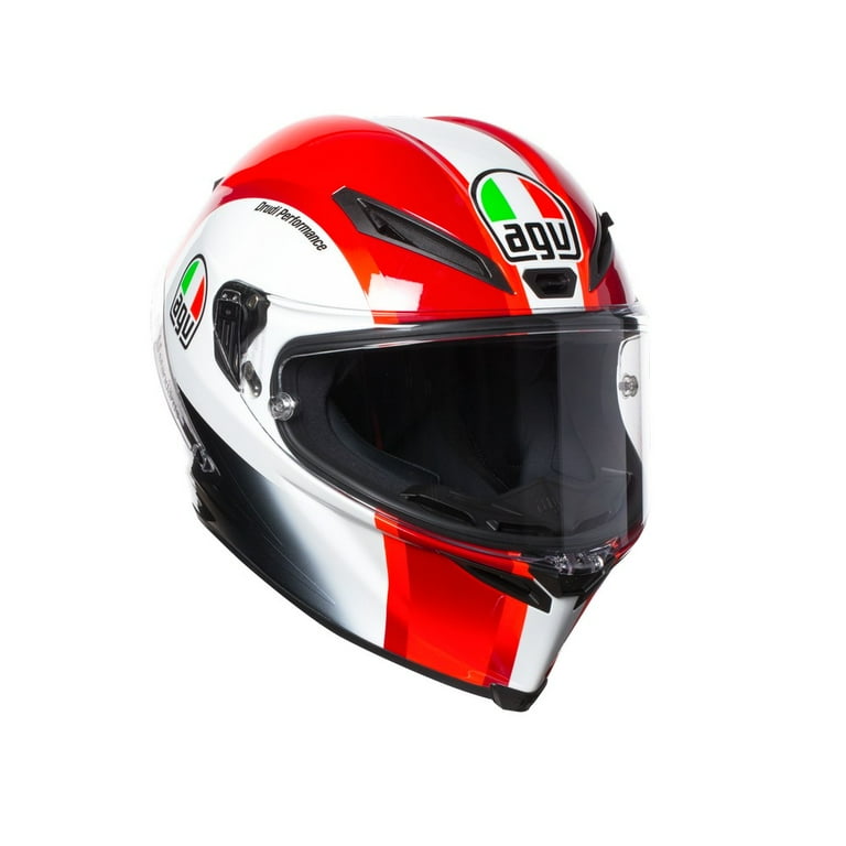 AGV Corsa R Sic58 Motorcycle Helmet White/Black/Red XXL