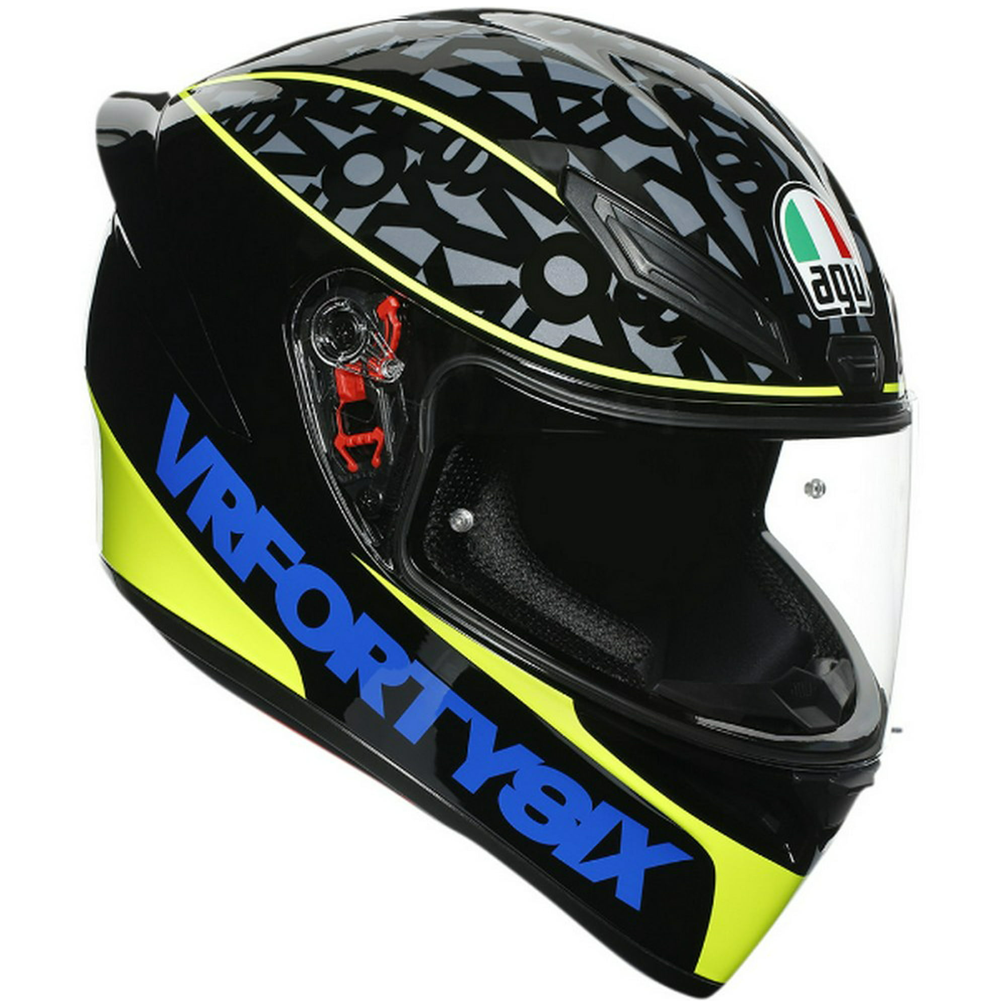 AGV K1 Valentino Rossi Speed 46 Motorcycle Helmet Black/Blue/Yellow SM Walmart.com