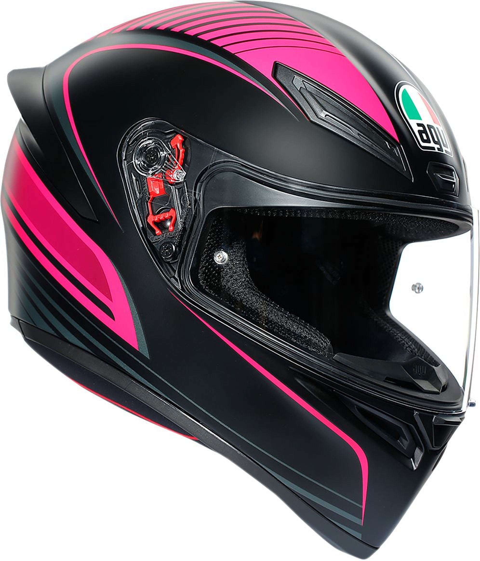 AGV エージーブイ K1 002-WARMUP MATT BLACK/RED AGV K1 Warm Up Motorcycle Helmet Black/Pink MD/SM - Walmart.com