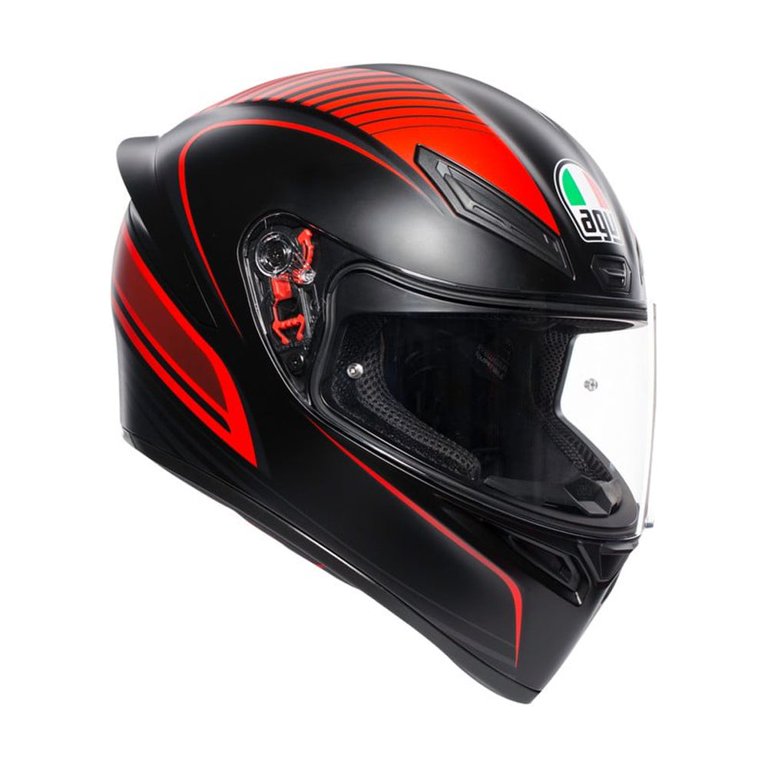 AGV エージーブイ K1 002-WARMUP MATT BLACK/RED AGV K1 Warmup Matte Black Red Helmet size Small - Walmart.com
