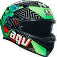 thumbnail image 1 of AGV K3 Kamaleon Street Motorcycle Helmet - Black/Red/Green / Large, 1 of 2