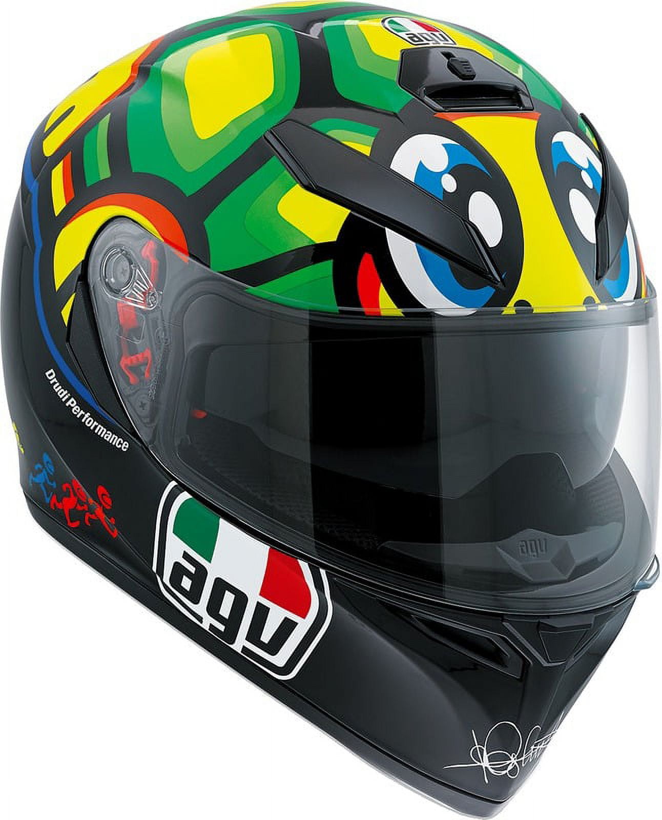 【信頼】 AGV Black/Green/Yellow Helmet Face Full Tartaruga SV K3 セキュリティ・セーフティ