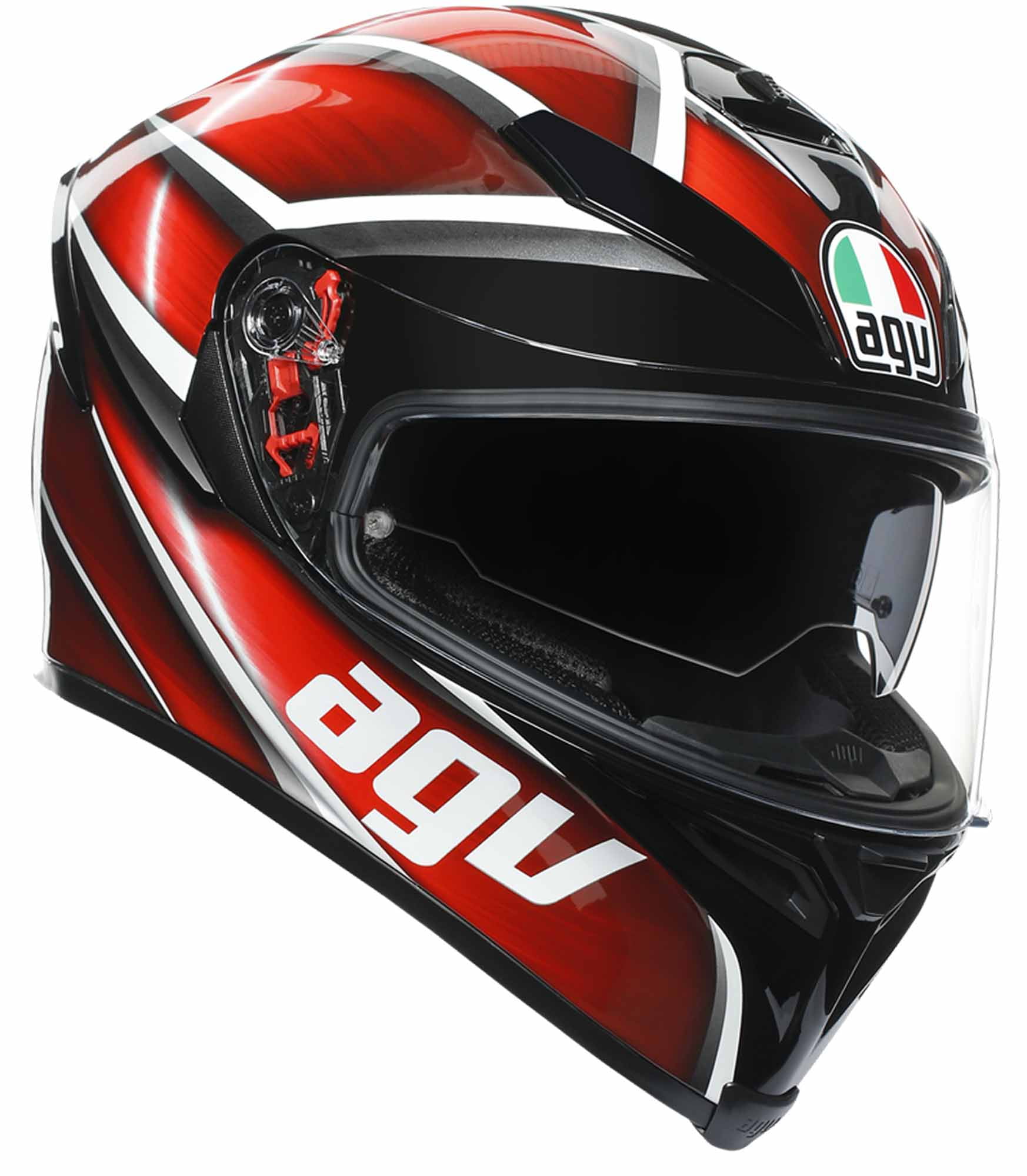 AGV K5 S Tempest Motorcycle Helmet Black/Red SM - Walmart.com