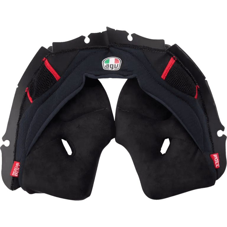 AGV Pista GP RR Helmet Replacement Cheek Pads Black/Red LG