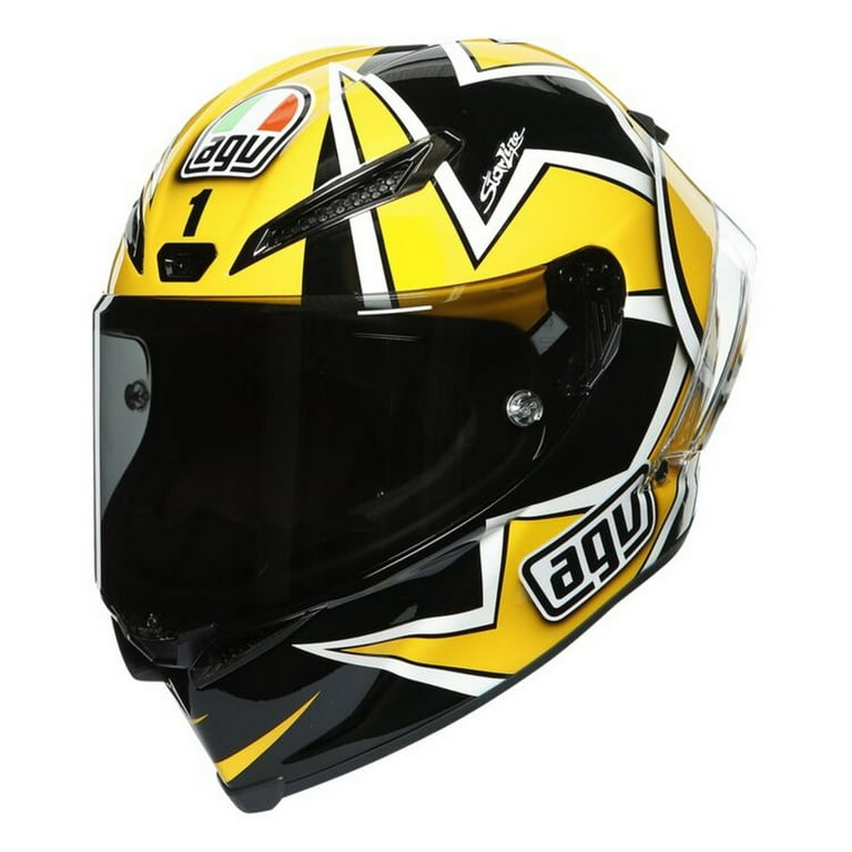 AGV Pista GP RR Rossi Laguna Seca 2005 Motorcycle Helmet Gold/White/Black  XXL - Walmart.com