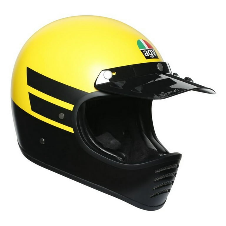 AGV X101 Dust Motorcycle Helmet Black/Yellow XL - Walmart.com