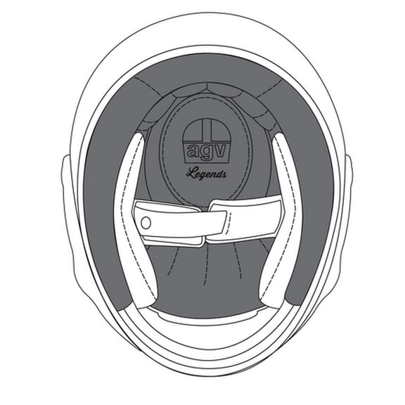 AGV X101 Helmet Inner Top Liner Pad Black LG
