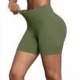 thumbnail image 1 of AGWOLF Biker Shorts for Women with Pockets 5" High Waisted Workout Shorts Tummy Control Running Yoga Shorts Green XL, 1 of 8