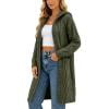 AGWOLF Cable Knit Cardigan Sweaters for Women Trendy Open Front Hooded ...