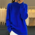 thumbnail image 1 of AGWOLF Cable Knit Sweaters for Women Solid Crewneck Jumper Tops Lightweight Long Sleeve Pullover, 1 of 6