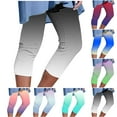 thumbnail image 1 of AGWOLF Capri Leggings for Women High Waisted Capris Tummy Control Yoga Pants Workout Cycling Tights Dressy Cropped Tights Blue 2XL, 1 of 6