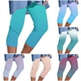 thumbnail image 1 of AGWOLF Capri Leggings for Women Summer Clothes Yoga Workout Lounge Capri Pants Hight Waisted Stretchy Cropped Pants Capris Blue XL, 1 of 6
