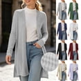 thumbnail image 1 of AGWOLF Cardigan Sweaters for Women Long Sleeve Open Front Lightweight Cardigans Loose Fit Long Cardigans for Women Soft Casual Coats for Work and Office M, 1 of 9