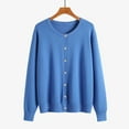 thumbnail image 1 of AGWOLF Cardigan Sweaters for Women Loose Button Up Long Sleeve Jackets Top Casual Solid Basic Tank Clothes, 1 of 4