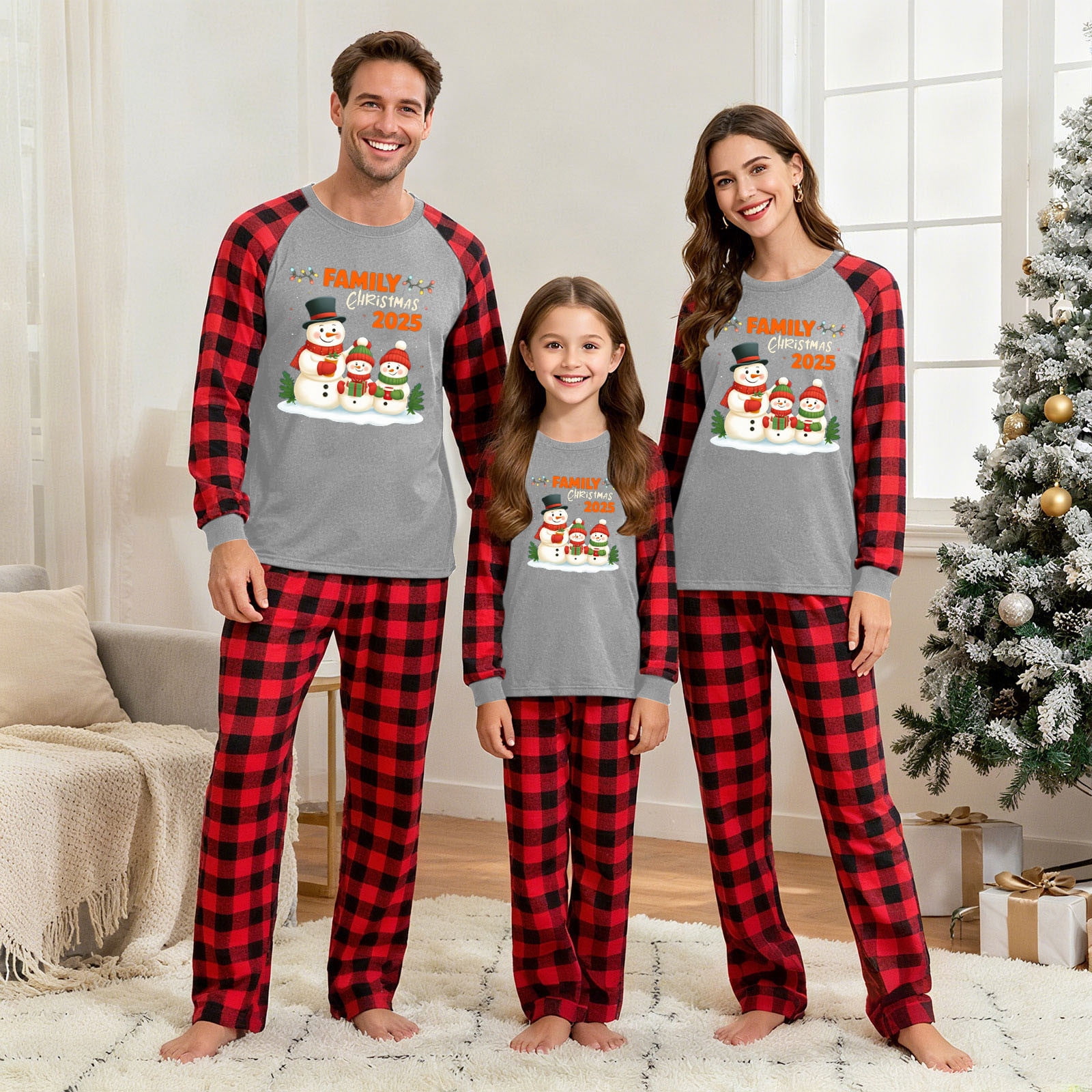 AGWOLF Christmas Matching Sets for Family Long Sleeve Shirts & Pj Pants ...