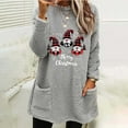 thumbnail image 1 of AGWOLF Christmas Plush Sweatshirts for Women Funny Gnomes Print Xmas Tops Warm Fleece Long Sleeve Shirts Fuzzy Holiday Festival Sweaters, 1 of 4