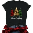 thumbnail image 1 of AGWOLF Christmas Tree Shirt for Women Funny Merry Christmas Printed Xams T-Shirts Short Sleeve Ugly Tops Xmas Holiday Gifts, 1 of 2