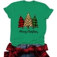 thumbnail image 1 of AGWOLF Christmas Tree Shirt for Women Funny Merry Christmas Printed Xams T-Shirts Short Sleeve Ugly Tops Xmas Holiday Gifts, 1 of 2