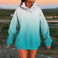thumbnail image 1 of AGWOLF Cradient Hoodies for Women School Oversized Long SLeeve Sweatshirts Preppy Hooded Pullover, 1 of 5