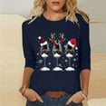 thumbnail image 1 of AGWOLF Crewneck Sweatshirts for Women Ugly Christmas Plus Size Long Sleeve Shirts Red Wine Glass Graphic Xmas Pullover, 1 of 5