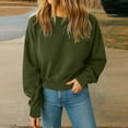 thumbnail image 1 of AGWOLF Cropped Sweatshirts for Women Causal Crewneck Long Sleeve Pullover Cute Plain Basic Drop Shoulder Tops, 1 of 5