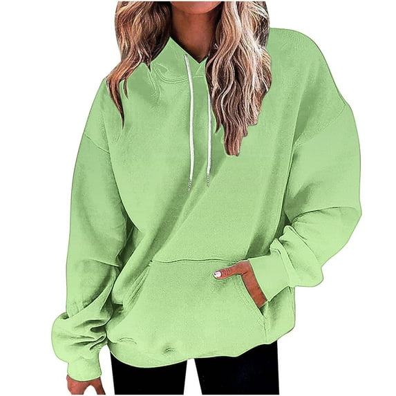 AGWOLF Cute Hoodies for Women Oversized Neon Print Long Sleeve Sweatshirt Colorful Hooded Tops Trendy Clothes