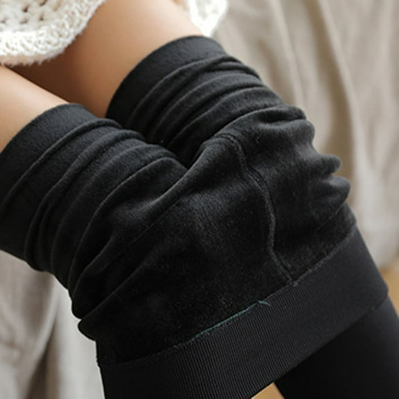 AGWOLF Fleece Legging for Women Winter Thermal High Waist Compression Stockings Breathable Yoga Pants