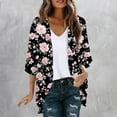 thumbnail image 1 of AGWOLF Floral Sheer Kimonos for Women Swimsuit Cover Ups Trendy Casual Kimono Cardigan Loose Open Front Cardigans 2025 Beach Summer Tops Multicolor,XL, 1 of 5
