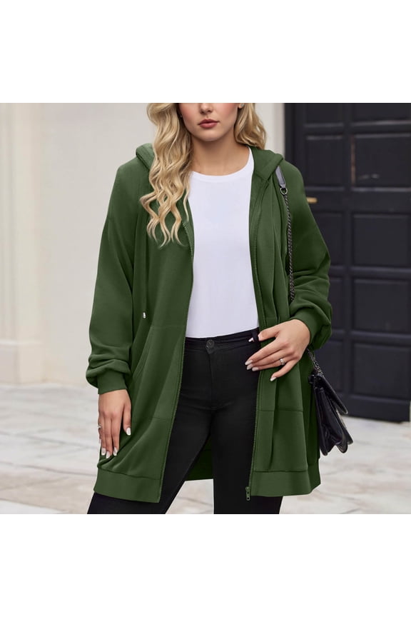 Full Zip Up Sweatshirts for Women Oversized Cradient Hooded Jacket Coat Tredy Cardigan Long Sleeve Tops with Pocket