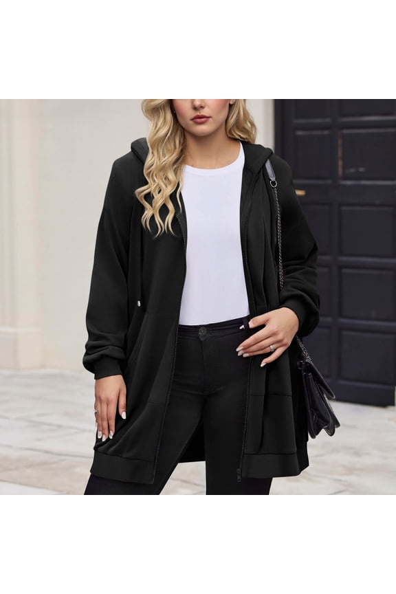 Full Zip Up Sweatshirts for Women Oversized Cradient Hooded Jacket Coat Tredy Cardigan Long Sleeve Tops with Pocket