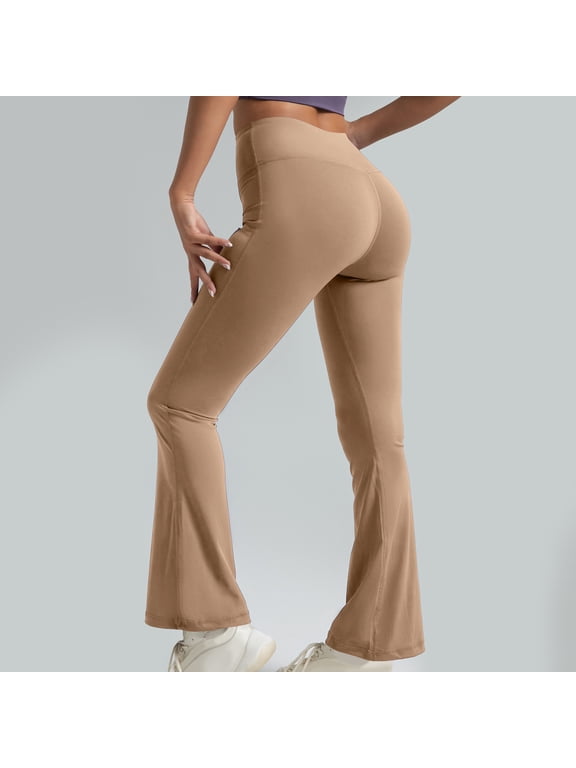 Girls Flare Leggings Tummy Control Bootcut Yoga Pants Buttery Soft Wide Leg Leggings High Waisted Flared Leggings Gym Workout Fitness Pants