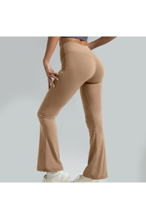 Girls Flare Leggings Tummy Control Bootcut Yoga Pants Buttery Soft Wide Leg Leggings High Waisted Flared Leggings Gym Workout Fitness Pants