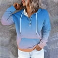 thumbnail image 1 of AGWOLF Gradient Hoodies for Women Trendy Button Down Pullover Long Sleeve Hooded Sweatshirts Fall Travel Tops, 1 of 6