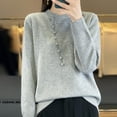 thumbnail image 1 of AGWOLF Lightweight Sweaters for Women Cozy Lightweight Knit Jumper Tops Casual Sideling Button Long Sleeve Pullover, 1 of 6