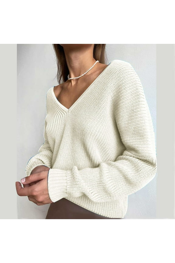 Off the Shoulder Swearter for Women Oversized Ribbed Knit Jumper Top Solid Basic Drop Shoulder Pullover